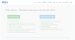 Desktop Screenshot of etax.com.au